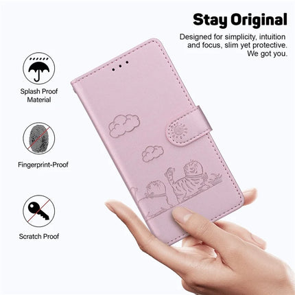 For Honor Magic7 Lite 5G / X9c 5G / X60 Pro 5G Case RFID Blocking Kitten Pattern TPU+PU Leather Phone Cover