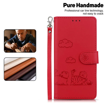 For Honor Magic7 Lite 5G / X9c 5G / X60 Pro 5G Case RFID Blocking Kitten Pattern TPU+PU Leather Phone Cover