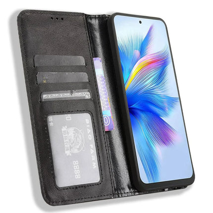 For Blackview Shark 9 5G Leather Case Wallet Stand Retro Texture Phone Cover