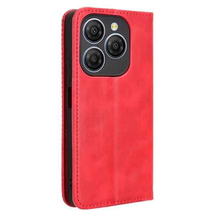 For Blackview Shark 9 5G Leather Case Wallet Stand Retro Texture Phone Cover