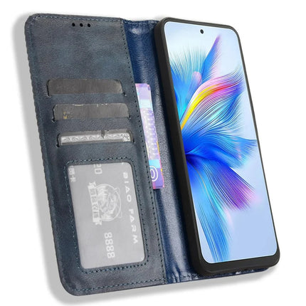 For Blackview Shark 9 5G Leather Case Wallet Stand Retro Texture Phone Cover