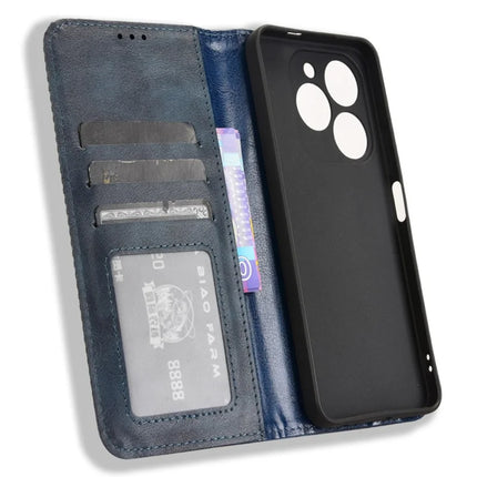 For Blackview Shark 9 5G Leather Case Wallet Stand Retro Texture Phone Cover