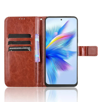 For Blackview Shark 9 5G Case Crazy Horse Texture PU Leather Phone Wallet Cover
