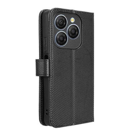 For Blackview Shark 9 5G Case PU Leather Diamond Texture Wallet Phone Cover