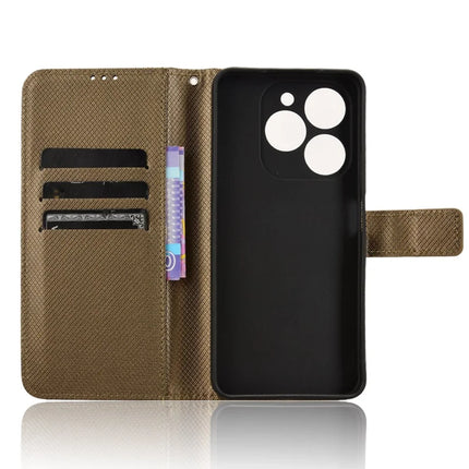 For Blackview Shark 9 5G Case PU Leather Diamond Texture Wallet Phone Cover