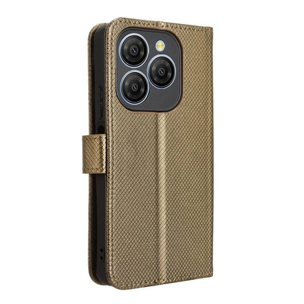 For Blackview Shark 9 5G Case PU Leather Diamond Texture Wallet Phone Cover