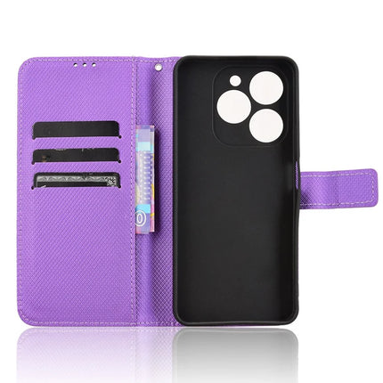 For Blackview Shark 9 5G Case PU Leather Diamond Texture Wallet Phone Cover