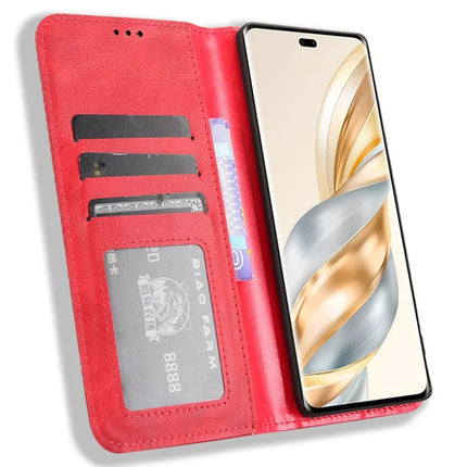 Leather Case for Honor X9c 5G / Magic7 Lite 5G / X60 Pro 5G Wallet Stand Retro Texture Phone Cover