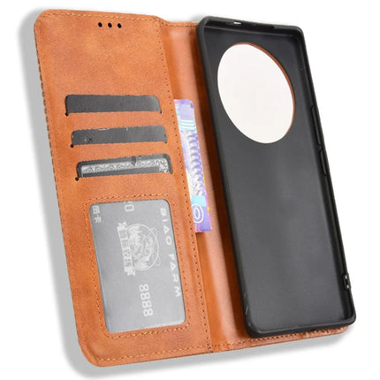 Leather Case for Honor X9c 5G / Magic7 Lite 5G / X60 Pro 5G Wallet Stand Retro Texture Phone Cover