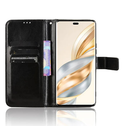 Leather Case for Honor X9c 5G / Magic7 Lite 5G / X60 Pro 5G Crazy Horse Texture Phone Wallet Cover
