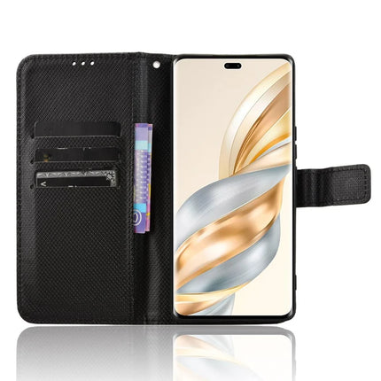 Wallet Phone Case for Honor Magic7 Lite 5G / X9c 5G / X60 Pro 5G PU Leather Diamond Texture Cover
