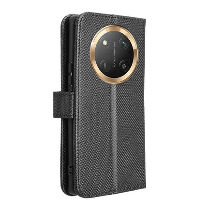 Wallet Phone Case for Honor Magic7 Lite 5G / X9c 5G / X60 Pro 5G PU Leather Diamond Texture Cover