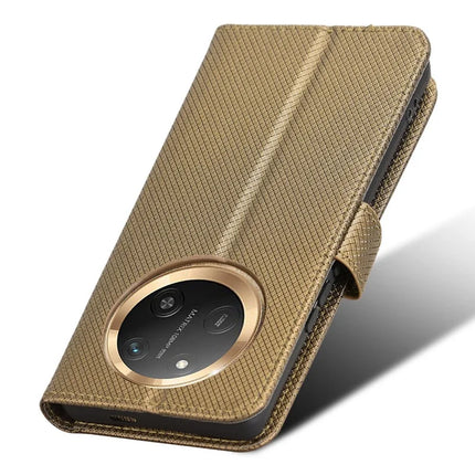 Wallet Phone Case for Honor Magic7 Lite 5G / X9c 5G / X60 Pro 5G PU Leather Diamond Texture Cover