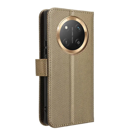 Wallet Phone Case for Honor Magic7 Lite 5G / X9c 5G / X60 Pro 5G PU Leather Diamond Texture Cover