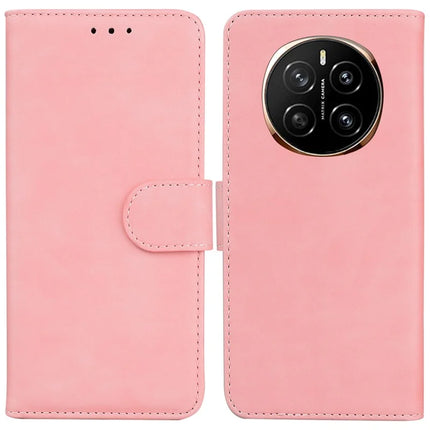 For Honor Magic7 5G Case Solid Color Leather Wallet Phone Cover - Pink