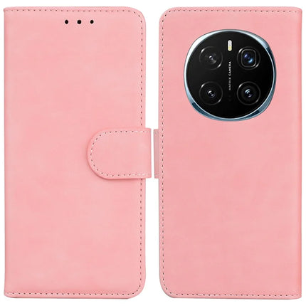 For Honor Magic7 Pro 5G Case Solid Color Leather Wallet Phone Cover - Pink