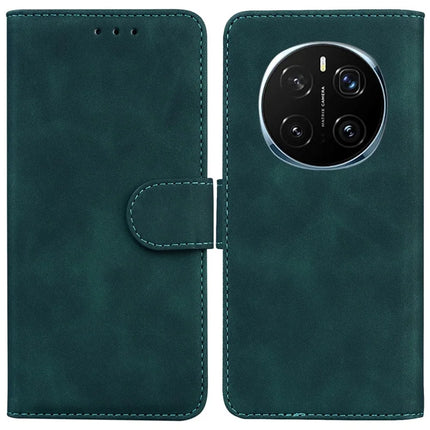 For Honor Magic7 Pro 5G Case Solid Color Leather Wallet Phone Cover - Green
