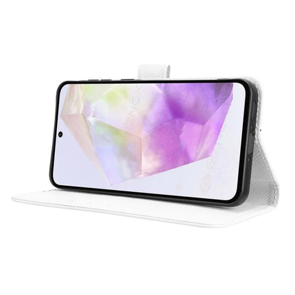 For Samsung Galaxy A36 5G Case PU Leather Diamond Texture Wallet Phone Cover