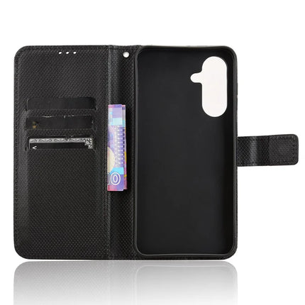 For Samsung Galaxy A36 5G Case PU Leather Diamond Texture Wallet Phone Cover