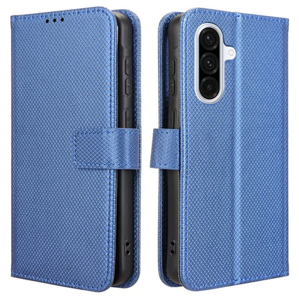For Samsung Galaxy A36 5G Case PU Leather Diamond Texture Wallet Phone Cover - Blue