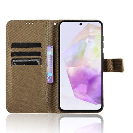 For Samsung Galaxy A36 5G Case PU Leather Diamond Texture Wallet Phone Cover