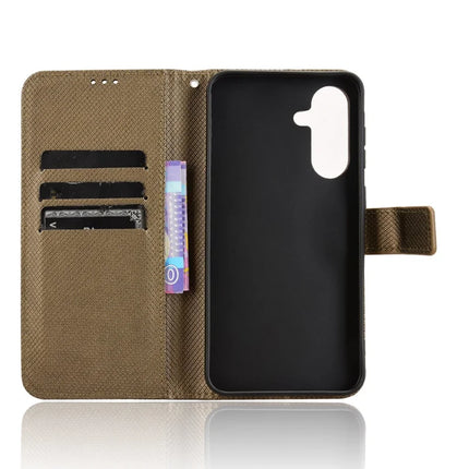 For Samsung Galaxy A36 5G Case PU Leather Diamond Texture Wallet Phone Cover