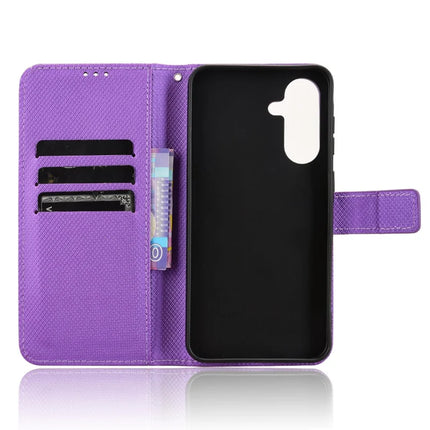 For Samsung Galaxy A36 5G Case PU Leather Diamond Texture Wallet Phone Cover