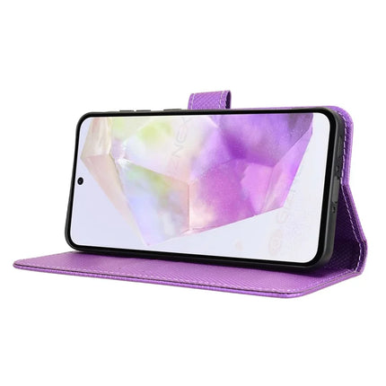 For Samsung Galaxy A36 5G Case PU Leather Diamond Texture Wallet Phone Cover