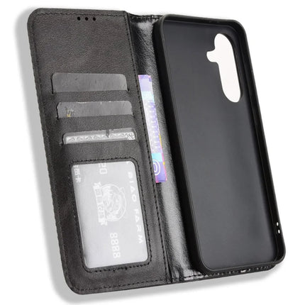 For Samsung Galaxy A56 5G Leather Case Wallet Stand Retro Texture Phone Cover