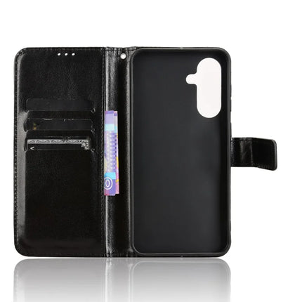 For Samsung Galaxy A56 5G Case Crazy Horse Texture PU Leather Phone Wallet Cover