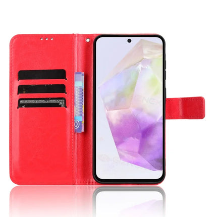 For Samsung Galaxy A56 5G Case Crazy Horse Texture PU Leather Phone Wallet Cover