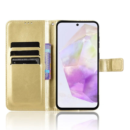 For Samsung Galaxy A56 5G Case Crazy Horse Texture PU Leather Phone Wallet Cover