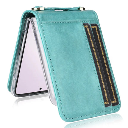For Blackview Hero 10 4G Case Card Slots Leather Phone Cover with Lanyard