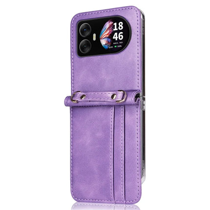 For Blackview Hero 10 4G Case Card Slots Leather Phone Cover with Lanyard