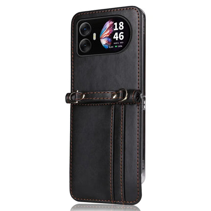 For Blackview Hero 10 4G Case Card Slots Leather Phone Cover with Lanyard