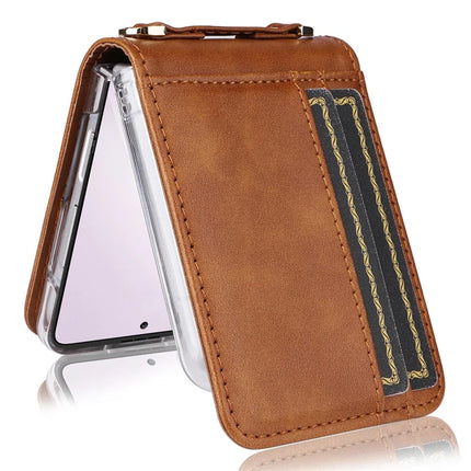 For Blackview Hero 10 4G Case Card Slots Leather Phone Cover with Lanyard