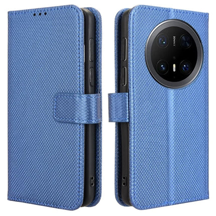 For Huawei Mate 70 Pro+ / 70 Pro Case PU Leather Diamond Texture Wallet Phone Cover - Blue
