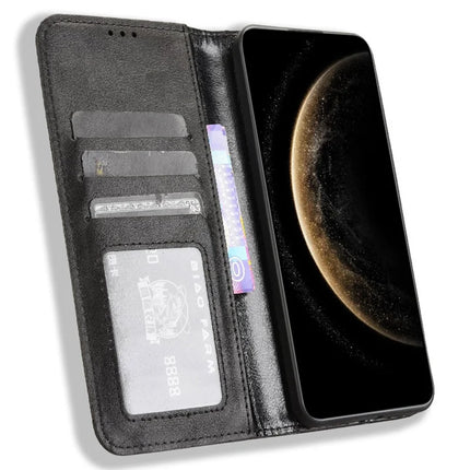 For Huawei Mate 70 Leather Case Wallet Stand Retro Texture Phone Cover