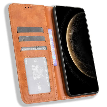 For Huawei Mate 70 Leather Case Wallet Stand Retro Texture Phone Cover