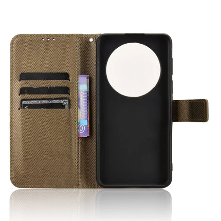 For Huawei Mate 70 Case PU Leather Diamond Texture Wallet Phone Cover
