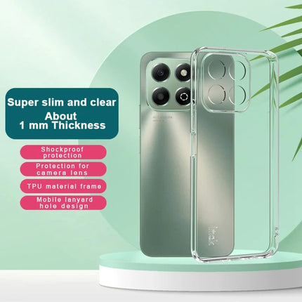 IMAK UX-5 Series Phone Cover for Honor X6b 4G Clear Case Shockproof TPU Slim Phone Back Cover
