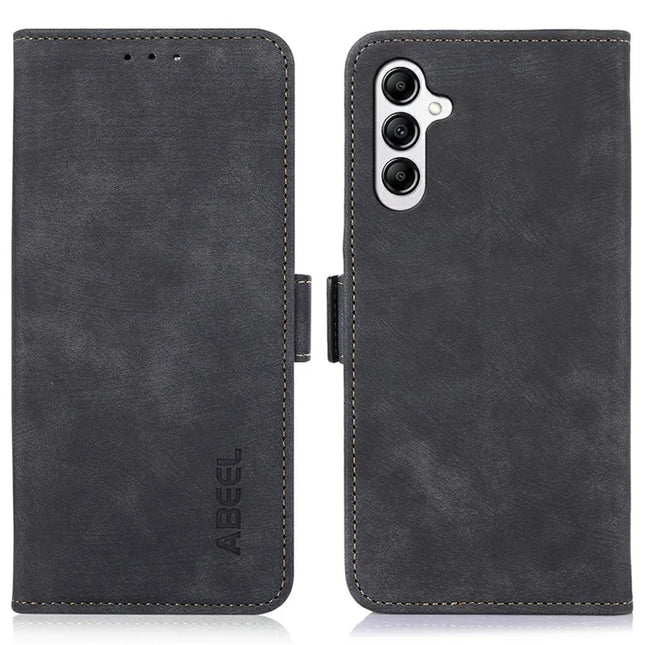 ABEEL For Samsung Galaxy A26 5G Wallet Phone Case Retro Leather Flip Cover with Stand - Black