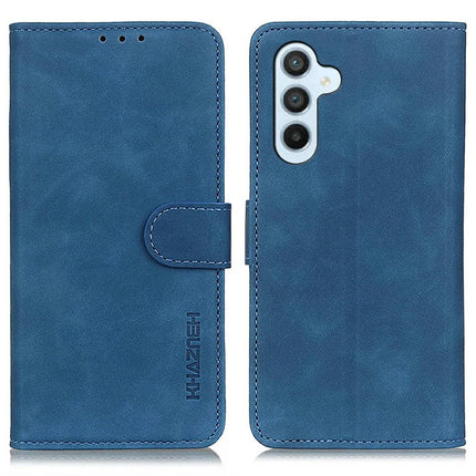 KHAZNEH For Samsung Galaxy A26 5G Case PU Leather Retro Texture Phone Cover - Blue