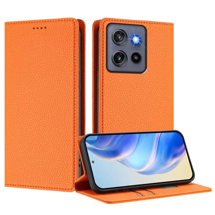 For Motorola Edge 50 Neo 5G Wallet Case RFID Blocking Litchi Texture Leather Mobile Cover