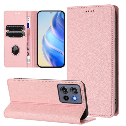 For Motorola Edge 50 Neo 5G Wallet Case RFID Blocking Litchi Texture Leather Mobile Cover