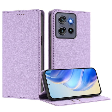 For Motorola Edge 50 Neo 5G Wallet Case RFID Blocking Litchi Texture Leather Mobile Cover
