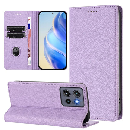 For Motorola Edge 50 Neo 5G Wallet Case RFID Blocking Litchi Texture Leather Mobile Cover