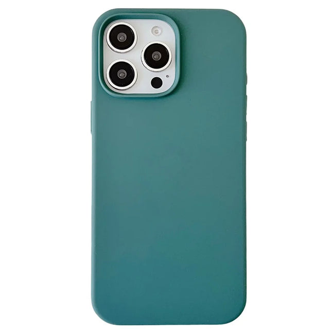 For iPhone 16 Pro Max Case Silicone Shockproof Phone Protective Cover Shell - Green