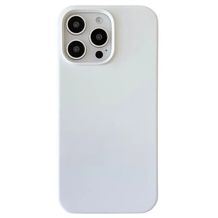 For iPhone 16 Pro Max Case Silicone Shockproof Phone Protective Cover Shell - White