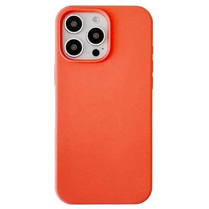 For iPhone 16 Pro Max Case Silicone Shockproof Phone Protective Cover Shell - Orange